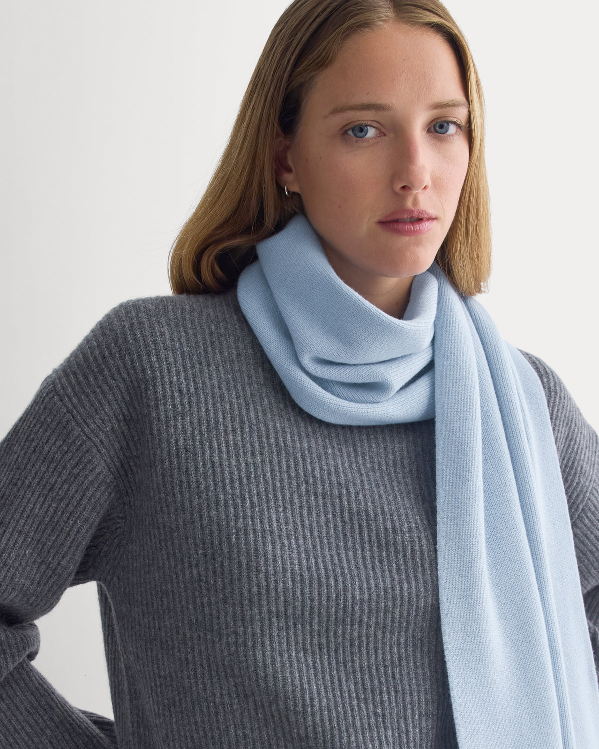 The Cabin Scarf | Cashmere Blue