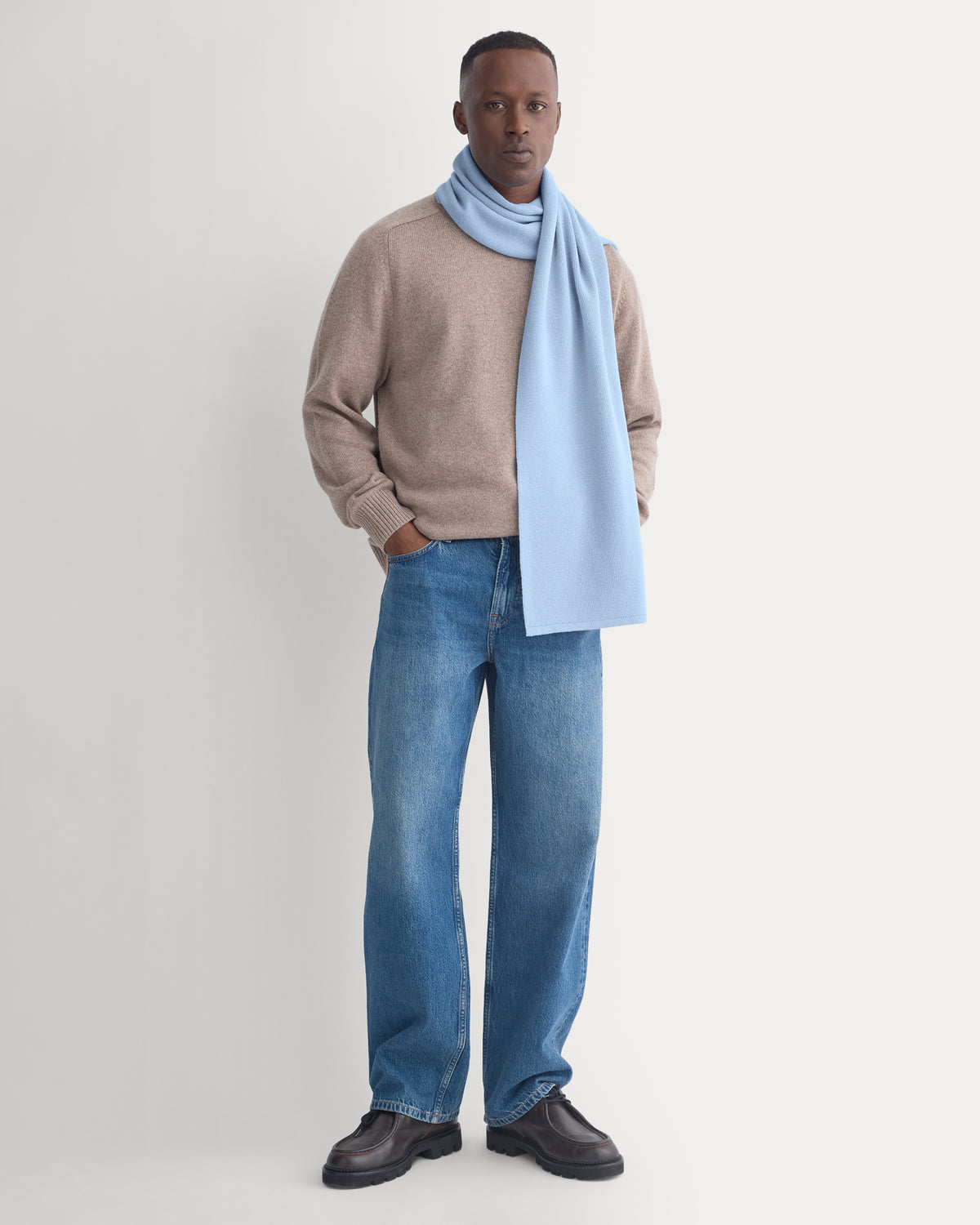 The Cabin Scarf | Cashmere Blue