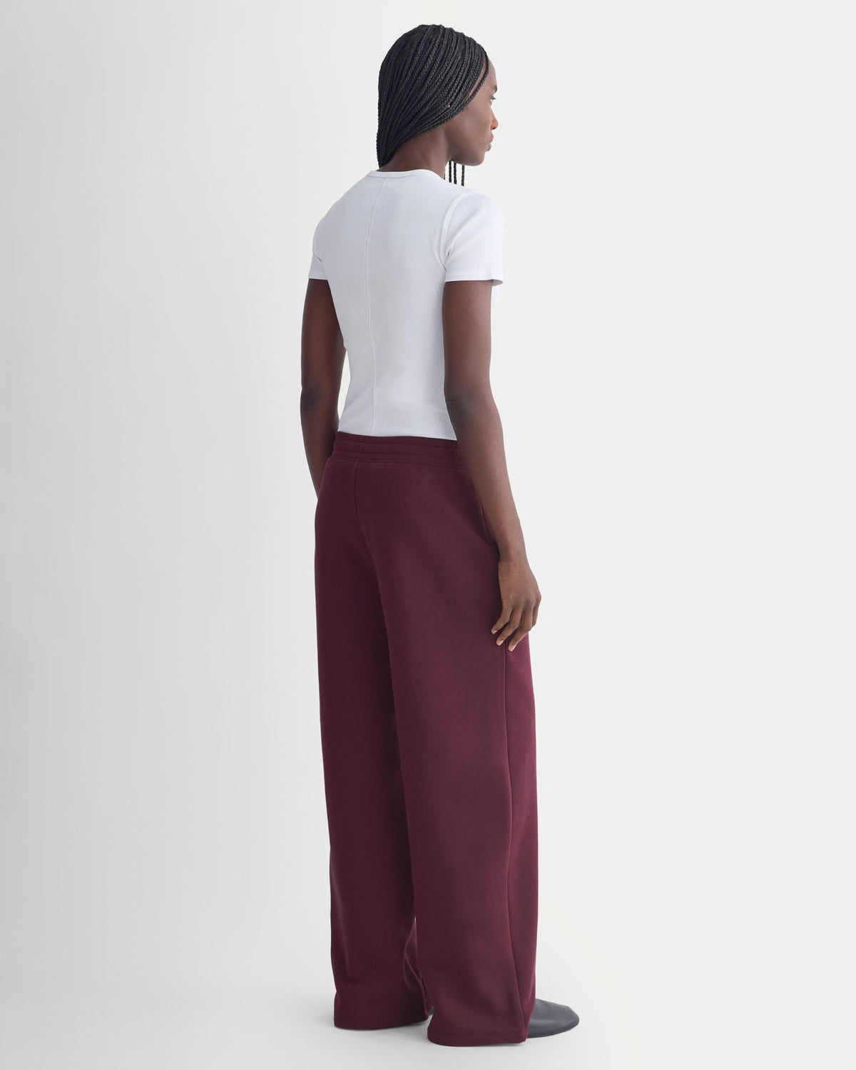 Luxe Fleece Wide-Leg Sweatpant | Deep Plum
