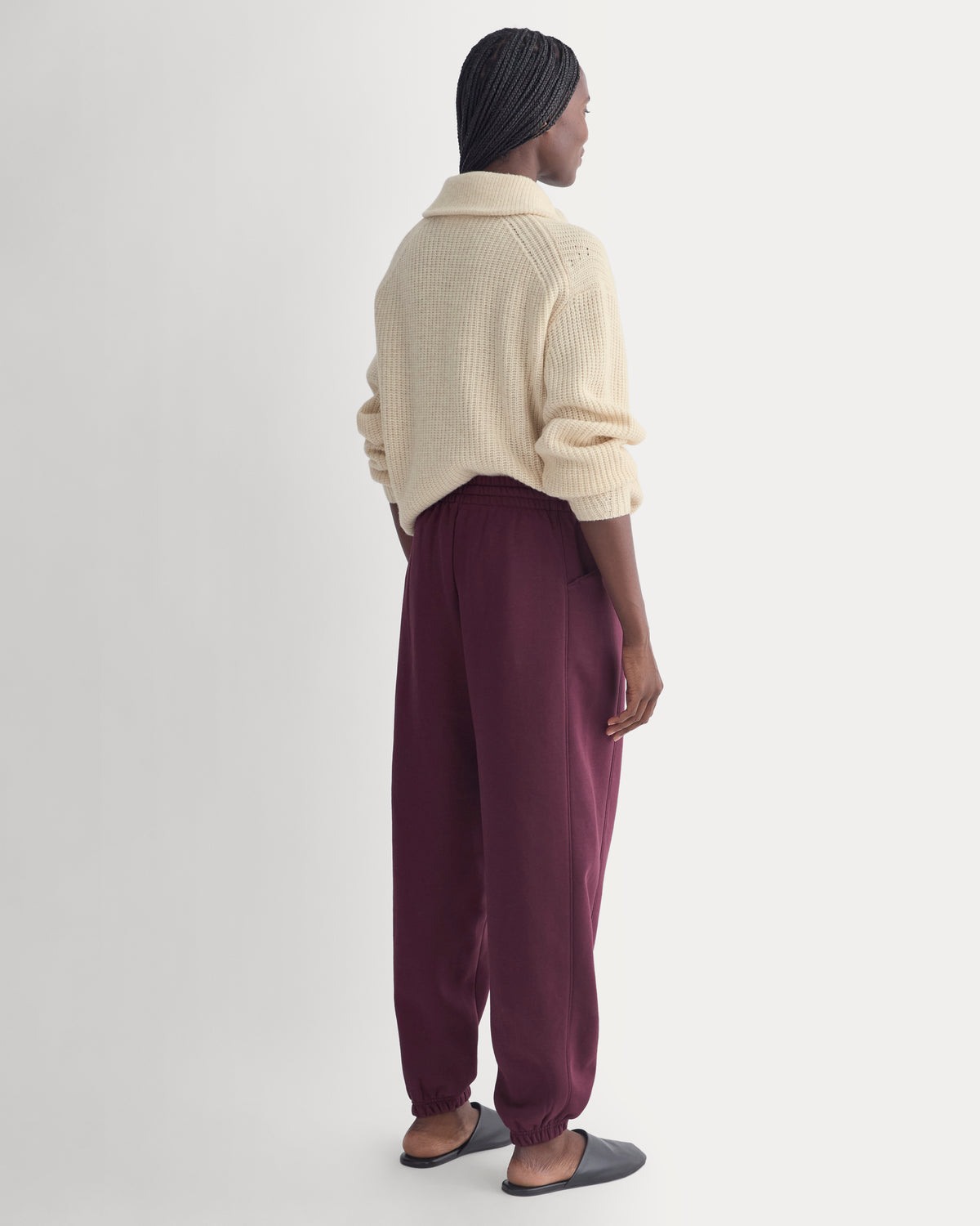 Luxe Fleece Baggy Jogger | Deep Plum