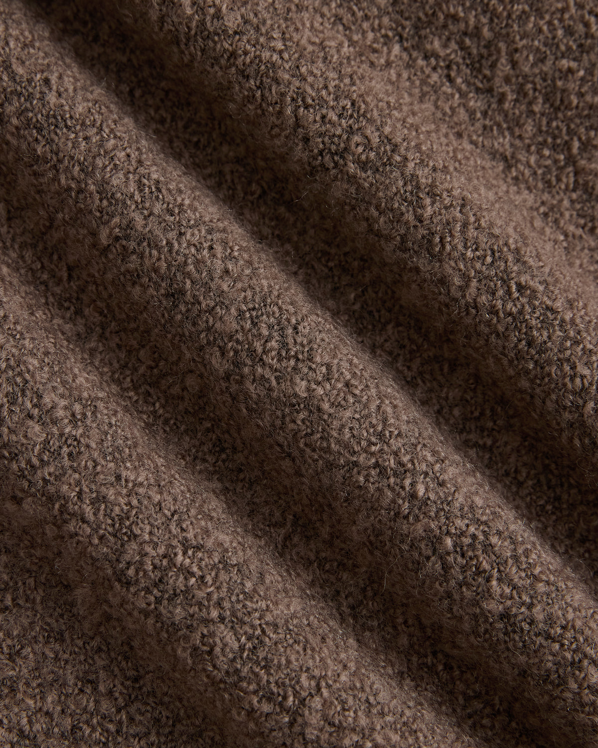 Bouclé Oversized Turtleneck Sweater | Deep Taupe