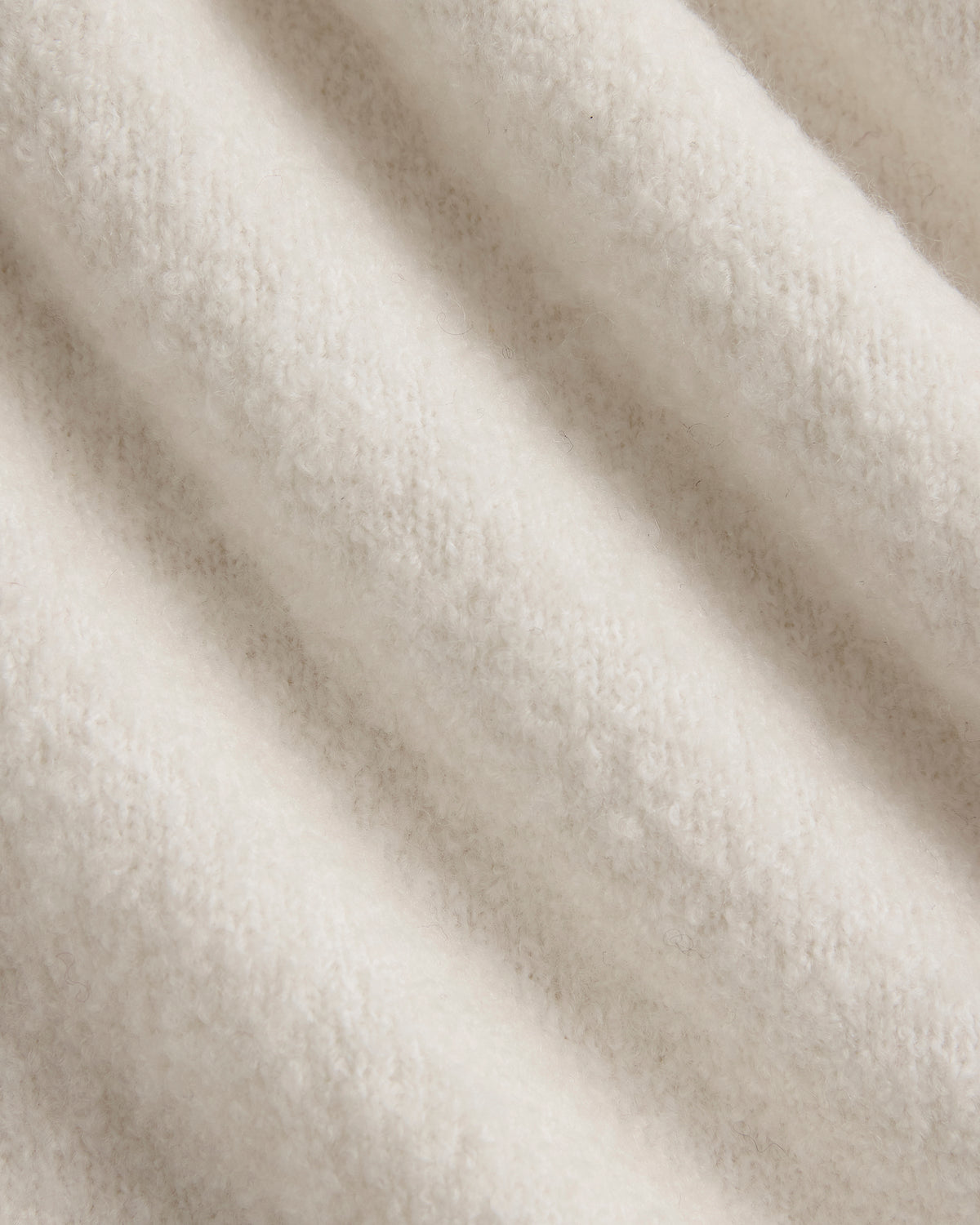 Bouclé Oversized Deep V-Neck Sweater | Bone