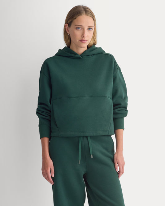 Luxe Fleece Seamed Cropped Hoodie | Ponderosa Pine