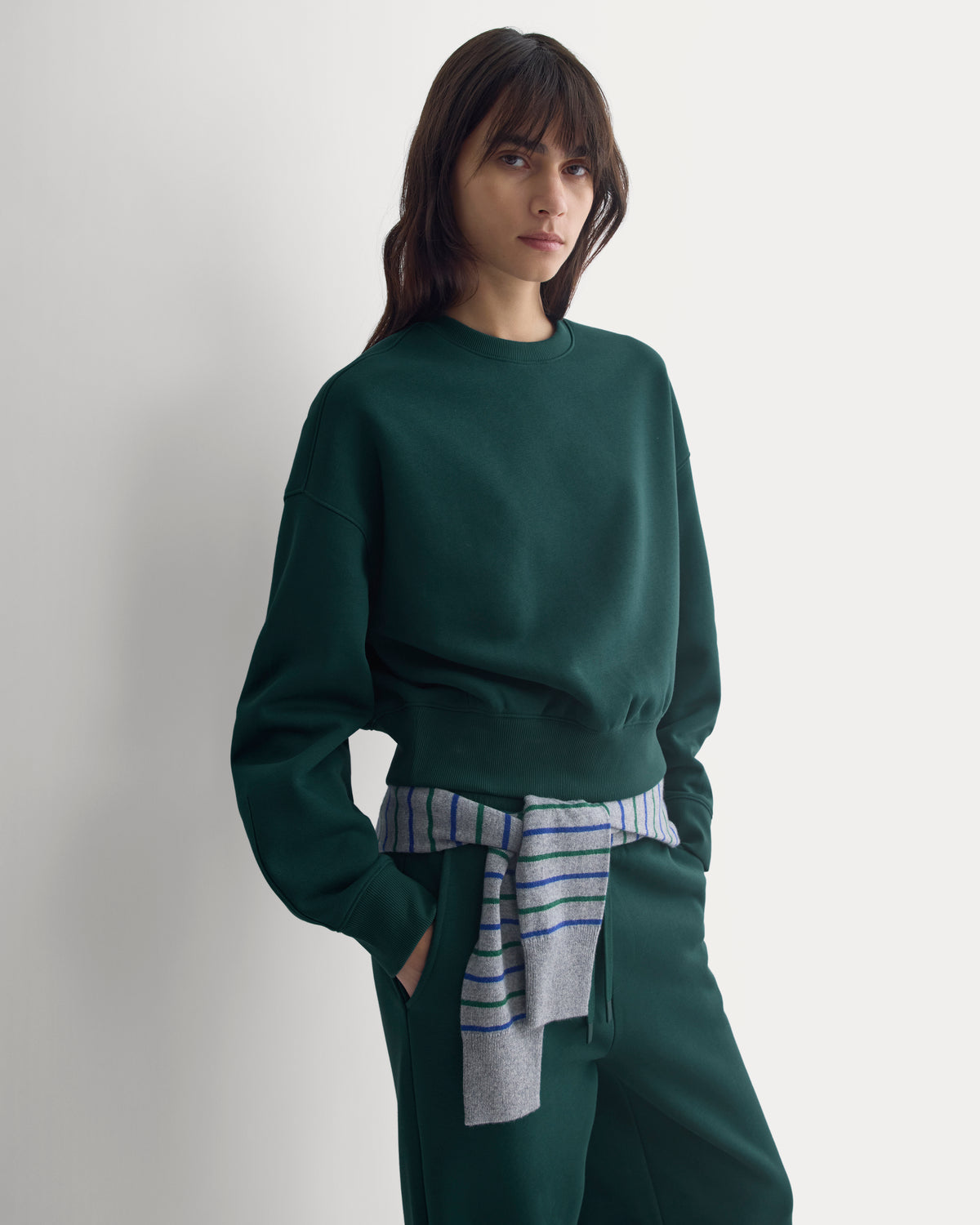 Luxe Fleece Shrunken Crew | Ponderosa Pine