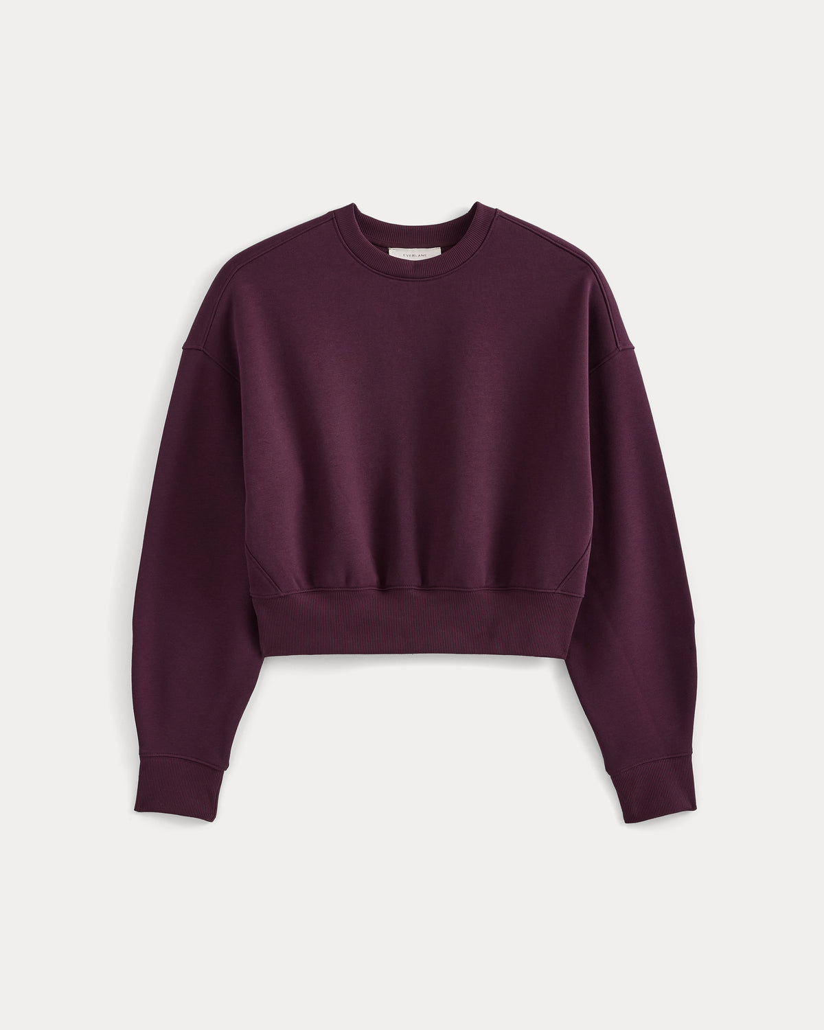 Luxe Fleece Shrunken Crew | Deep Plum