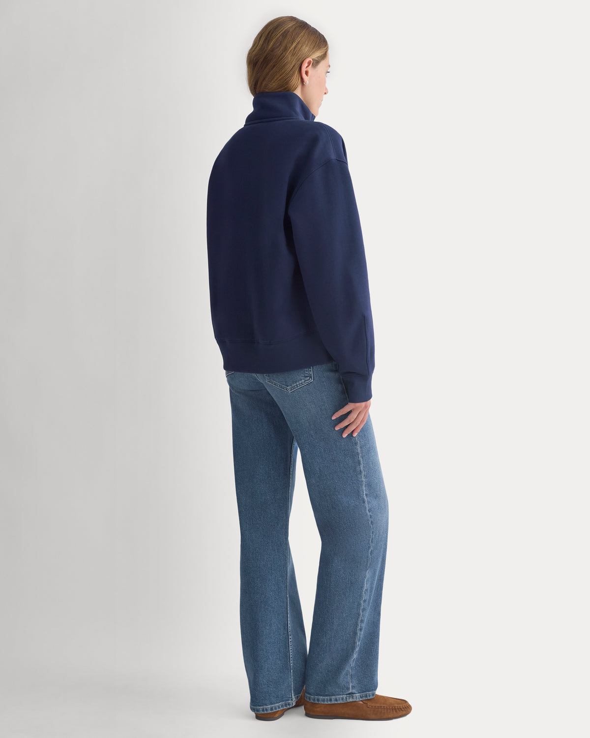 Luxe Fleece Full-Zip Turtleneck |  Navy