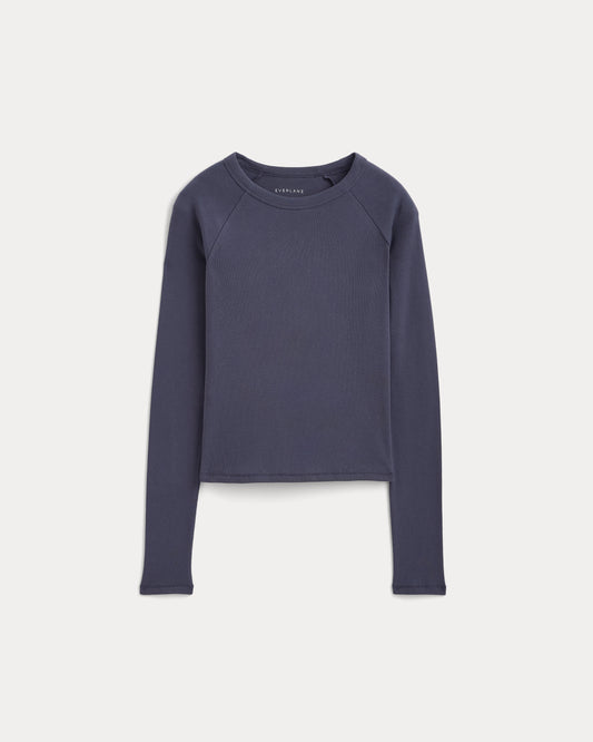 RetroSoft Cotton Ragland Crew | Graystone