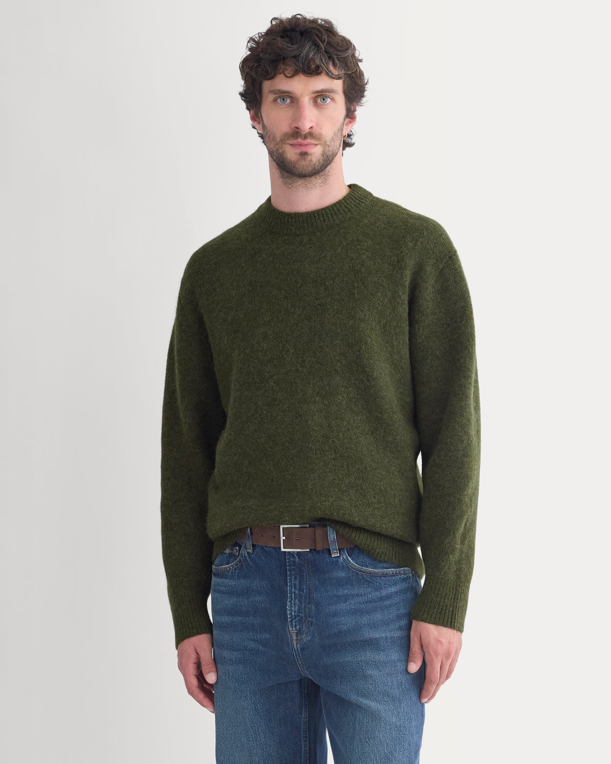 Alpaca Pullover Sweater | Dark Forest