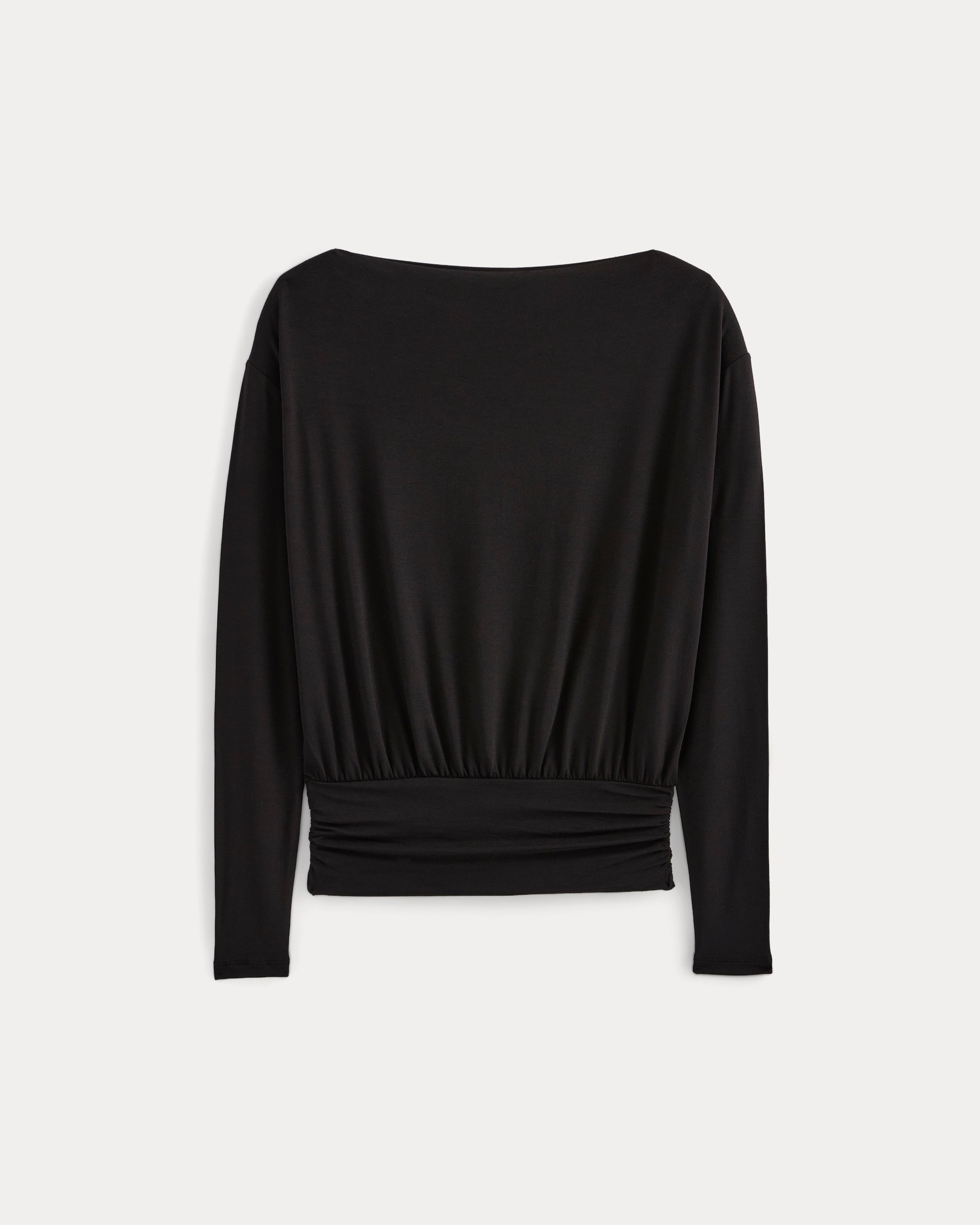 Drapey Jersey Slouchy Top | Black