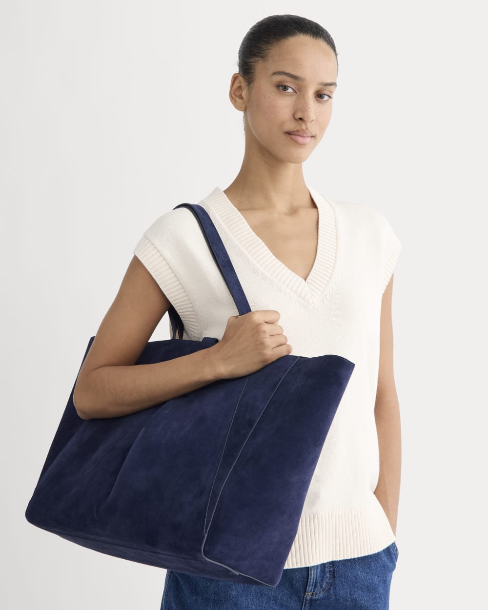【ネットショップEVER】 Studio Market Tote | Navy – Everlane