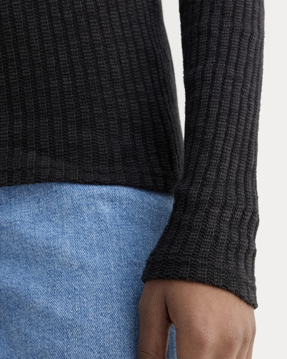 The Cozy Rib Long-Sleeve Tee | Black – Everlane