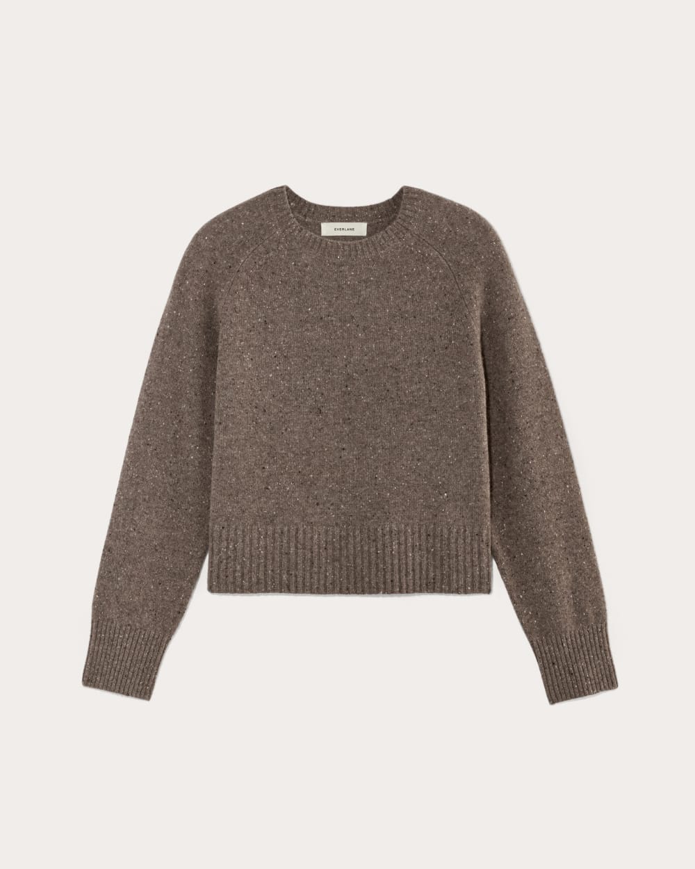 The Boxy Crew in Cashmere Taupe Brown Donegal – Everlane