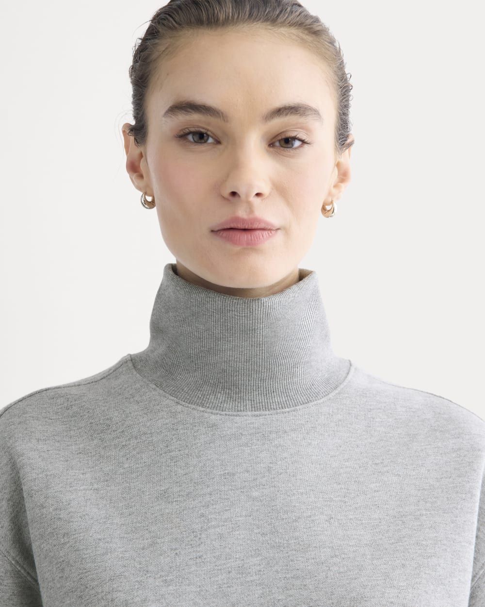 Luxe Fleece Turtleneck | Vintage Heather Grey – Everlane