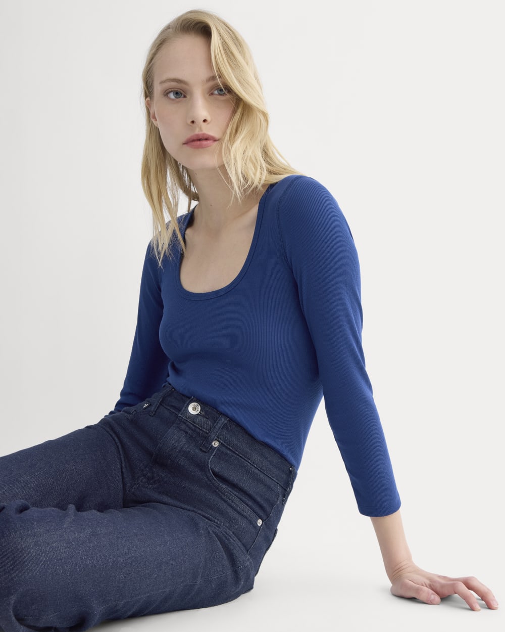 Luxe Rib Deep U-Neck Top