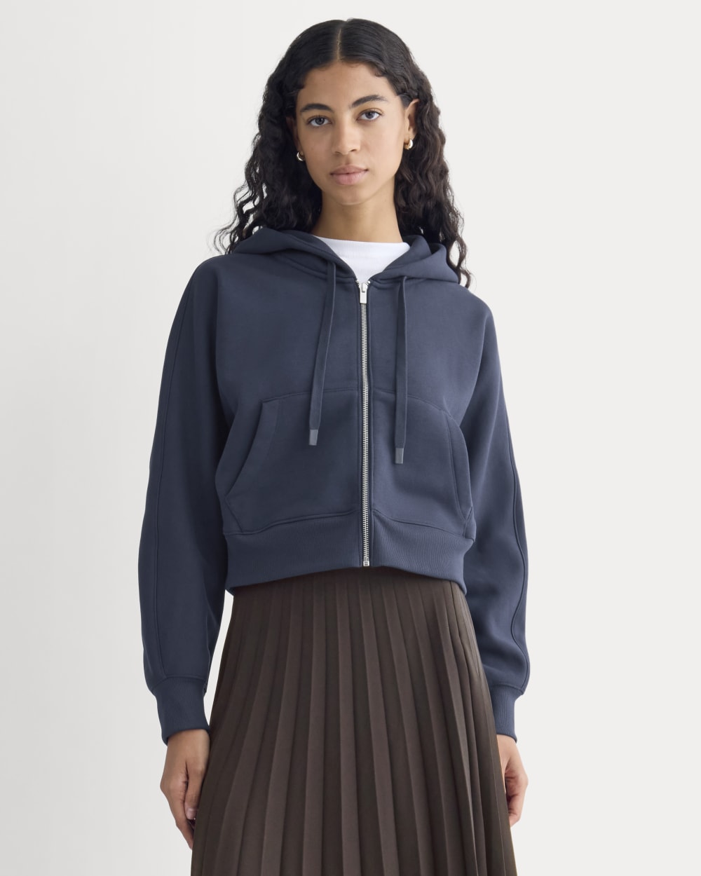 womens-luxe-fleece-zip-cropped-hoodie-navy | primary