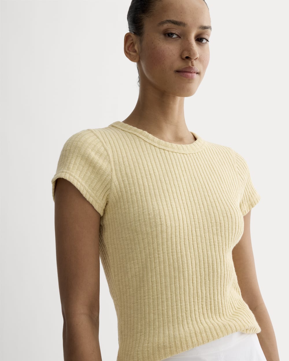 The Cozy Rib Tee | Banana Crepe
