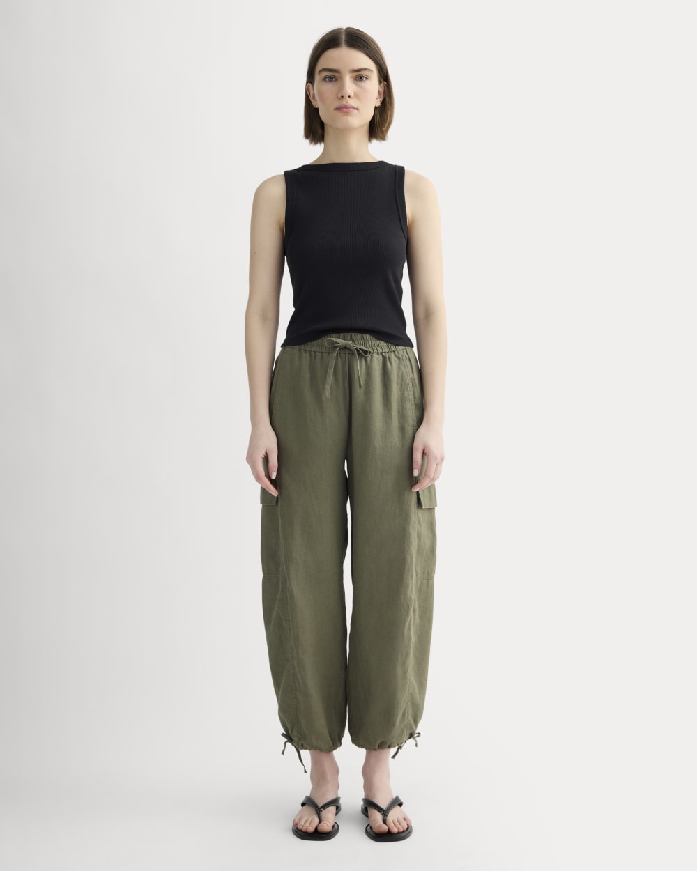 The Cargo Curve Pant in Linen