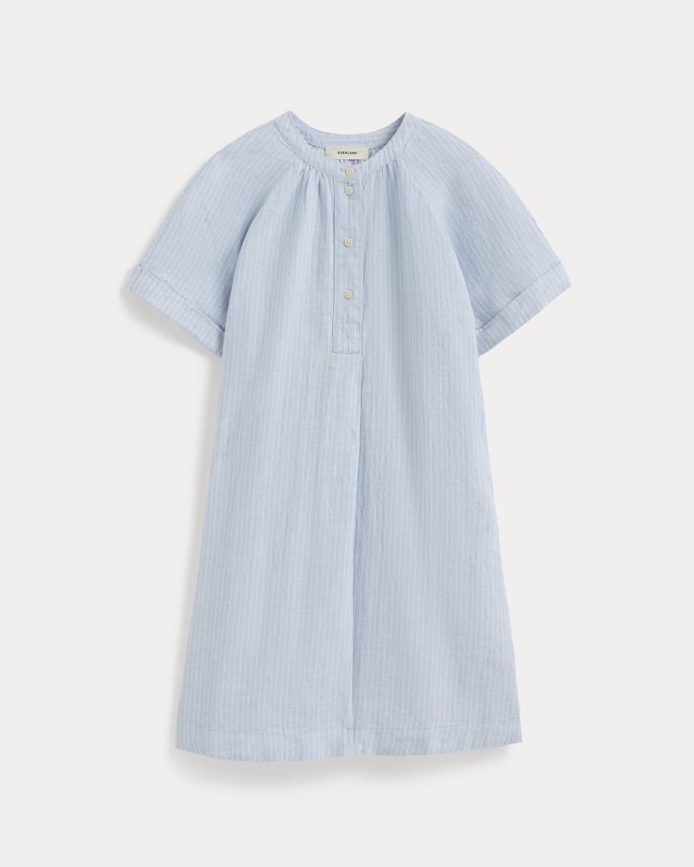 Everlane Popover Dress, Linen, Sky Blue/White, Size XS Everlane Popover Dress, Linen, Sky Blue/White, Size XS
