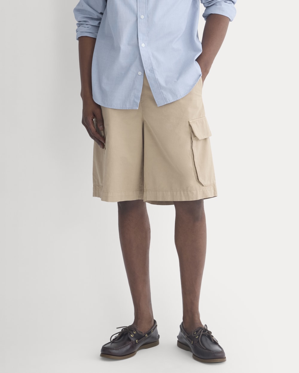 mens-pull-on-cargo-short-trench-coat-khaki | primary