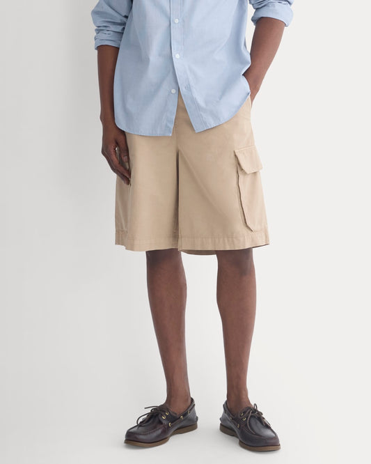 mens-pull-on-cargo-short-trench-coat-khaki | primary