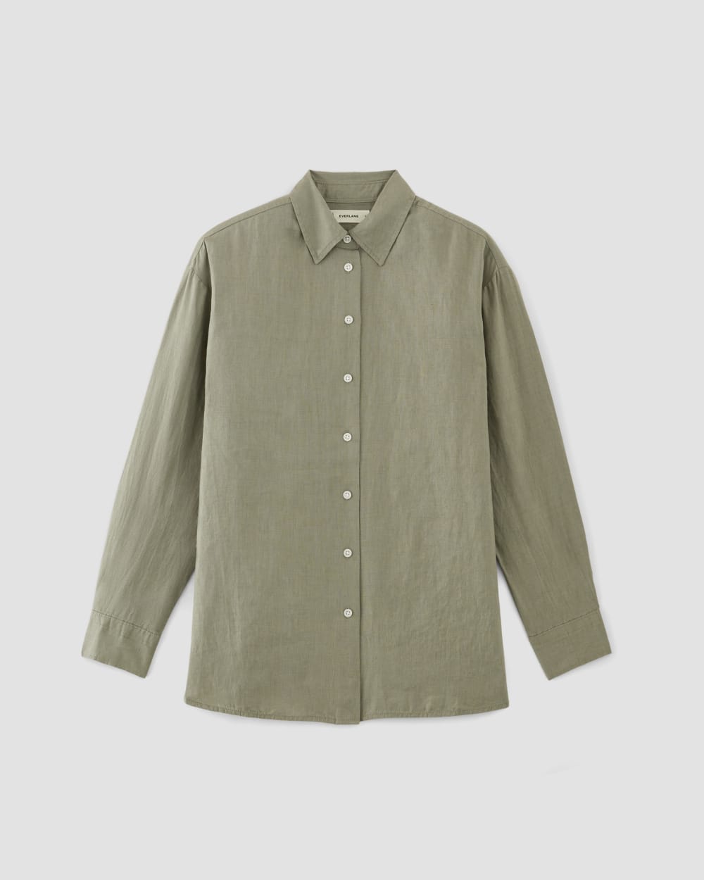 ARGUE MILITARY COTTON LINEN SHIRT アイボリー The Boyfriend Shirt in Linen | Sage Green – Everlane