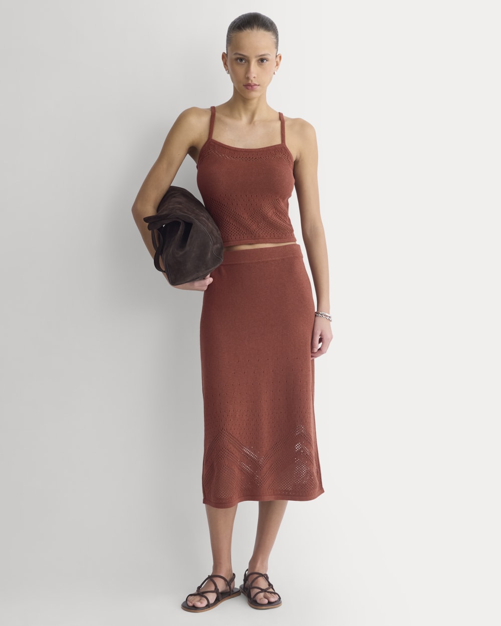 Lace-Knit Cami | Henna Red – Everlane