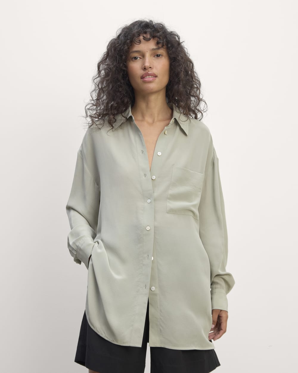 The Boyfriend Shirt in Washable Silk