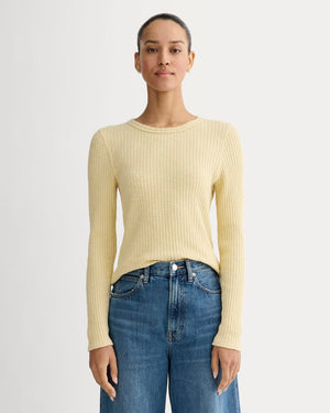 The Cozy Rib Long-Sleeve Tee | Banana Crepe