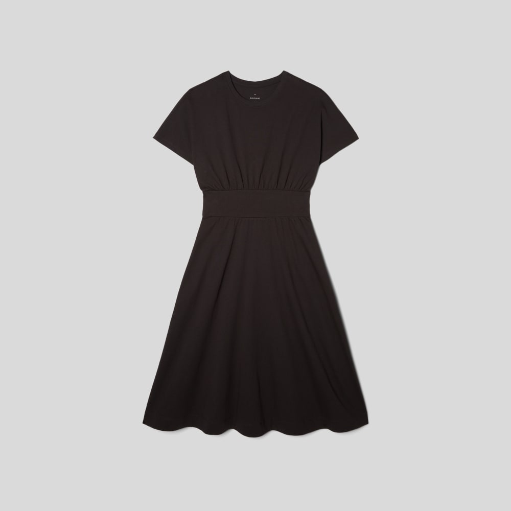 The Organic Cotton Waisted Dress | Black Everlane The Organic Cotton Waisted Dress | Black Everlane