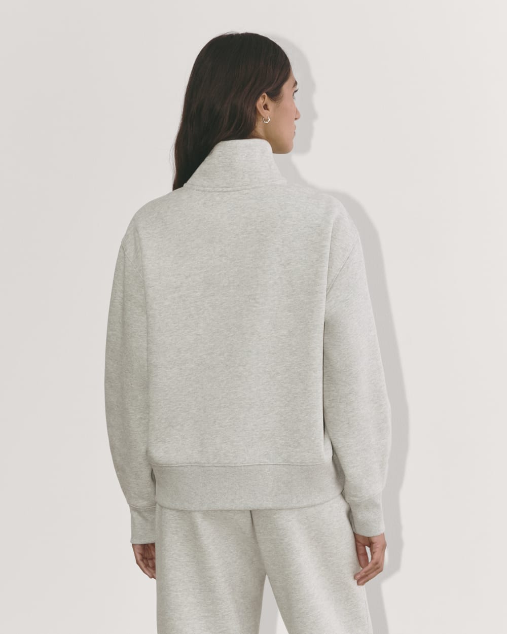 Luxe Fleece Half-Zip Sweatshirt | Heathered Grey – Everlane