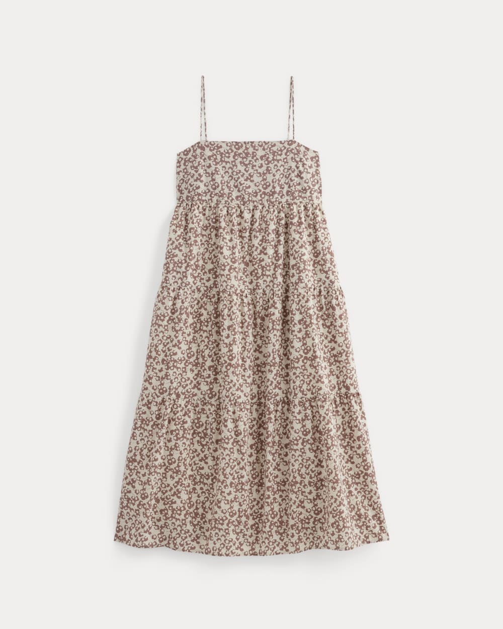 The Gauze Tiered Dress | Natural / Rose Dusk Floral Everlane The Gauze Tiered Dress | Natural / Rose Dusk Floral Everlane