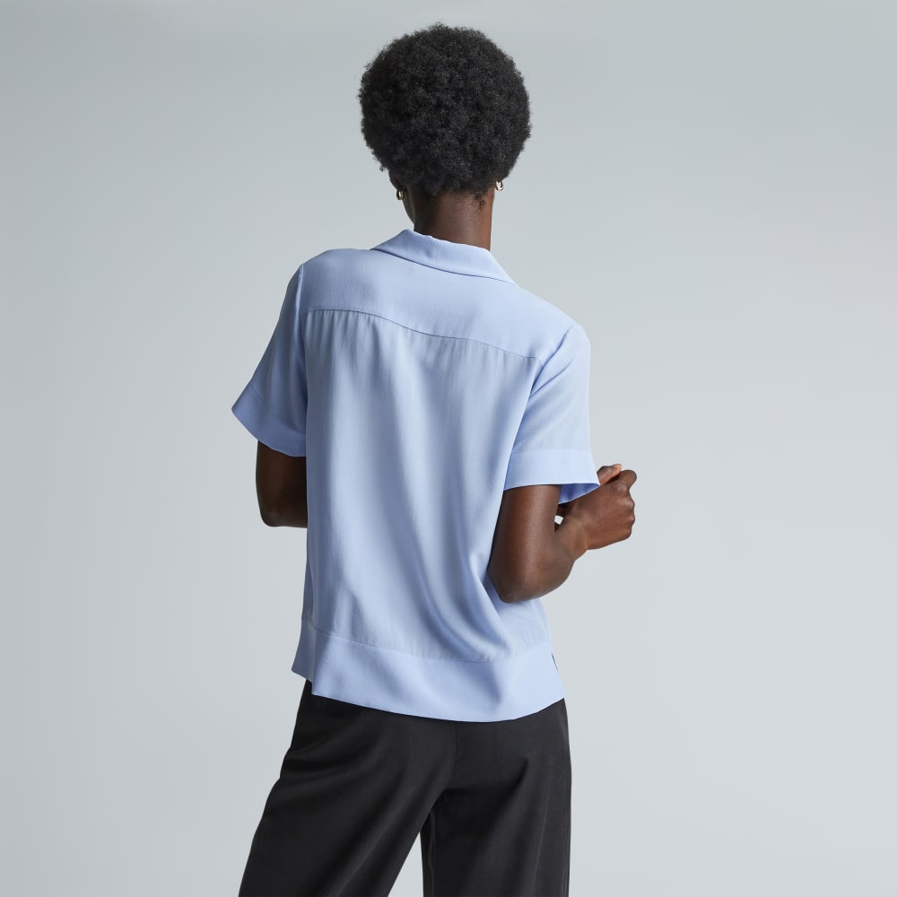 The Notch Shirt in Washable Silk | Periwinkle – Everlane