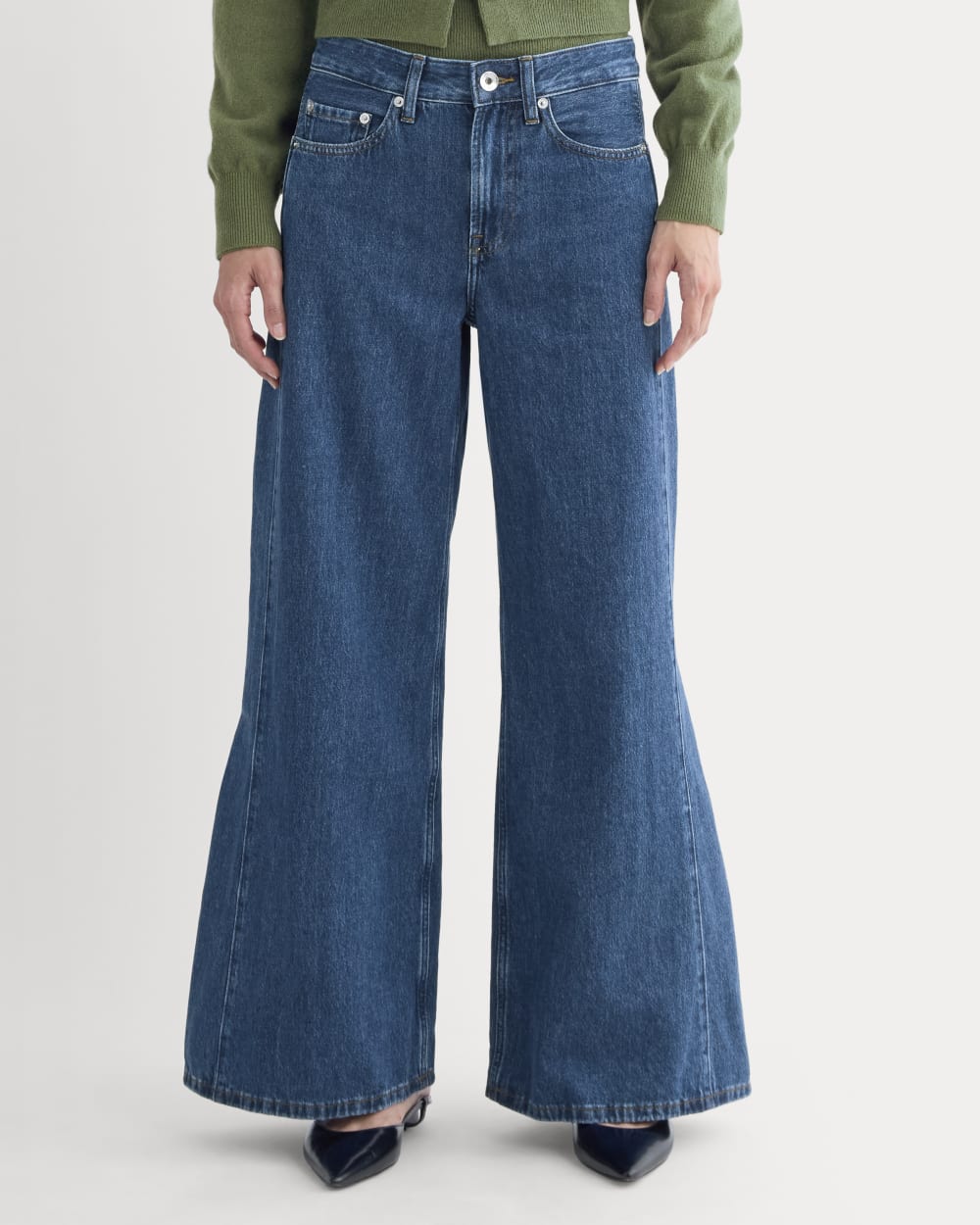 Paneled Ultra Wide-Leg Jean | Tungsten Blue Stone – Everlane