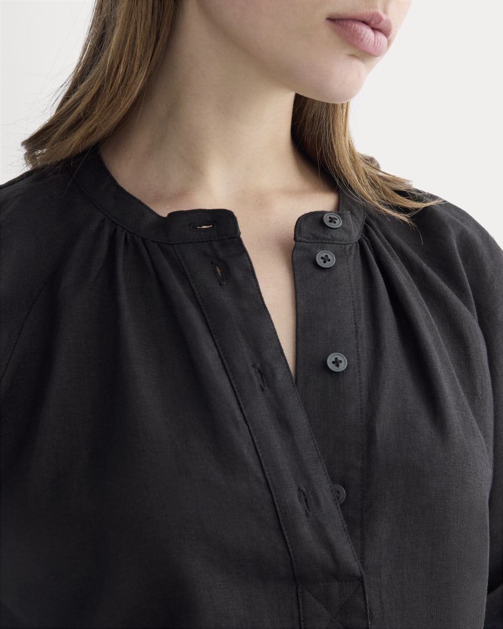 Everlane Popover Dress, Linen, Black, Size Small Everlane Popover Dress, Linen, Black, Size Small