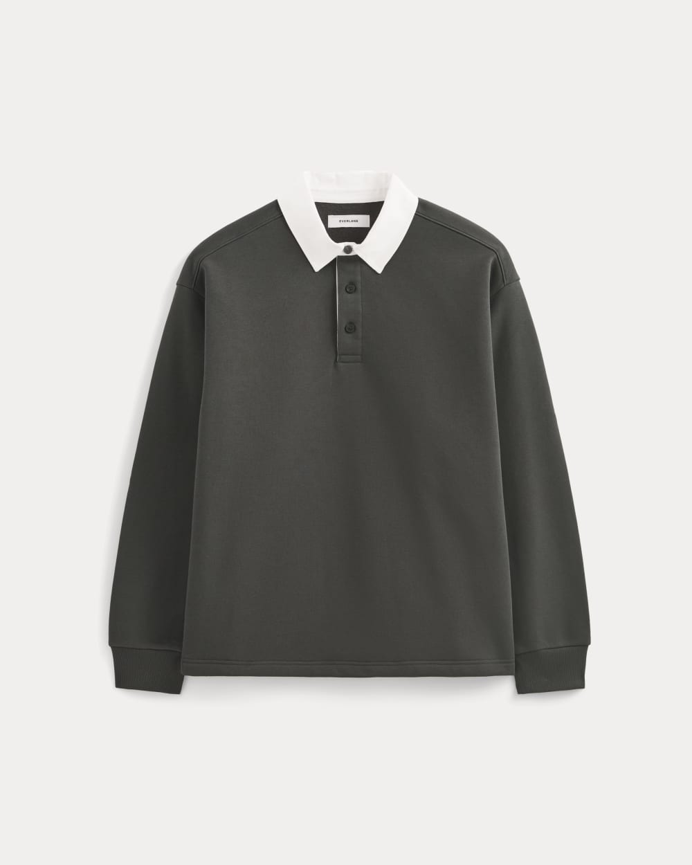 Luxe Fleece Rugby Polo | Washed Black – Everlane