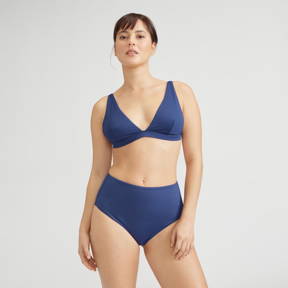 womens-renew-plunge-triangle-bikini-top-navy