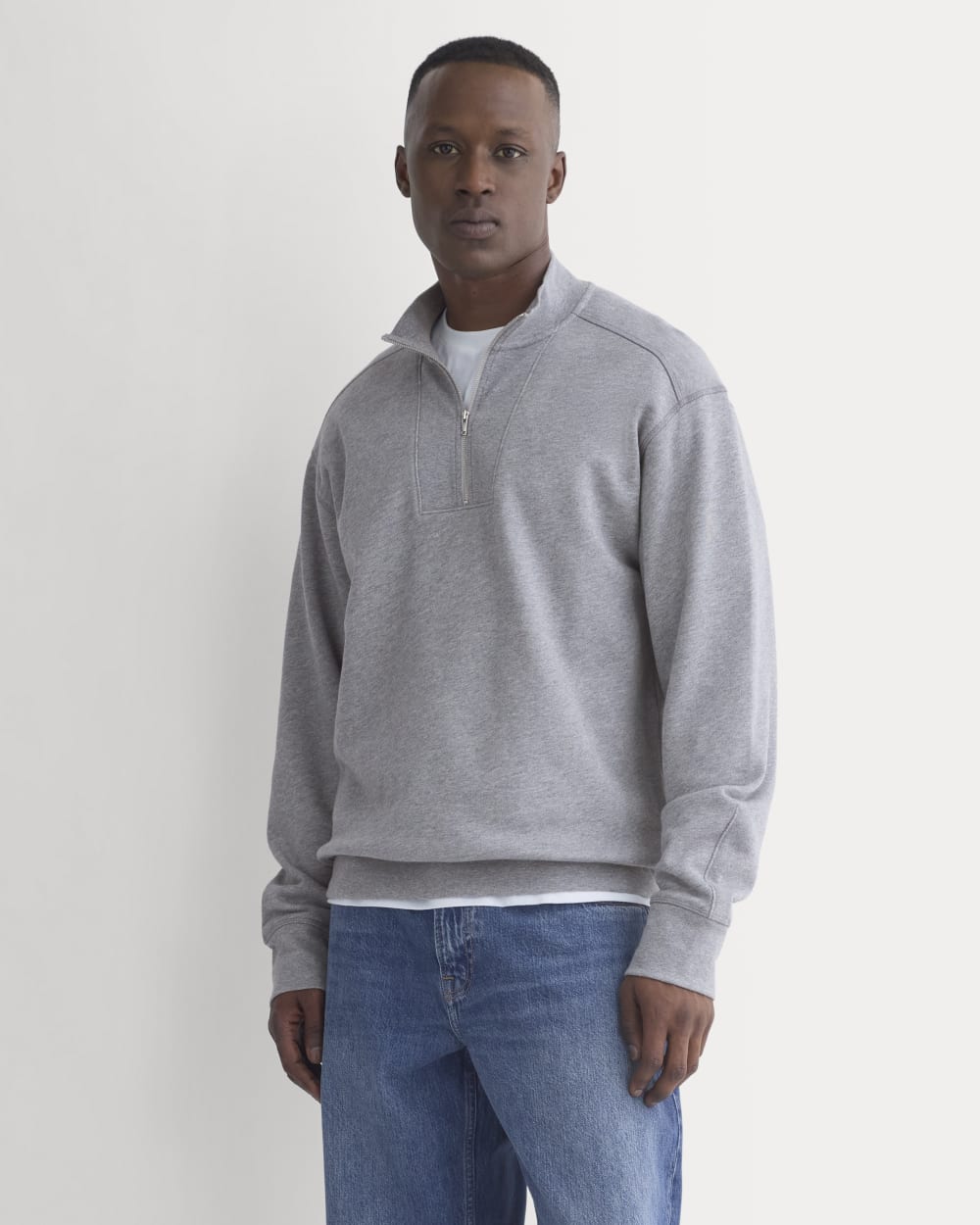 mens-lightweight-terry-zip-pullover-vintage-heather-grey | primary