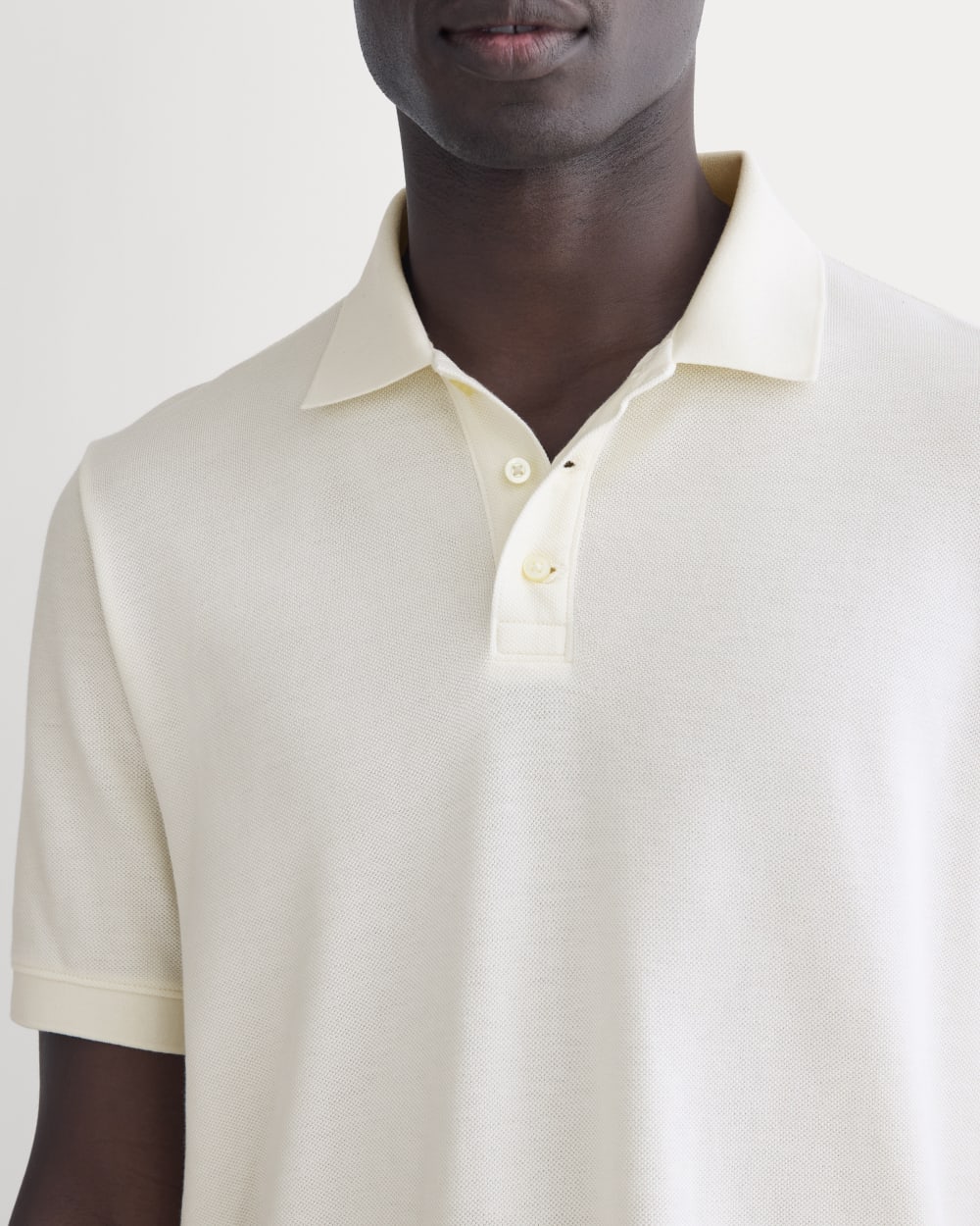 mens dress polo shirts Everlane Pique Polo TShirt In Bone, Size Small, Cotton