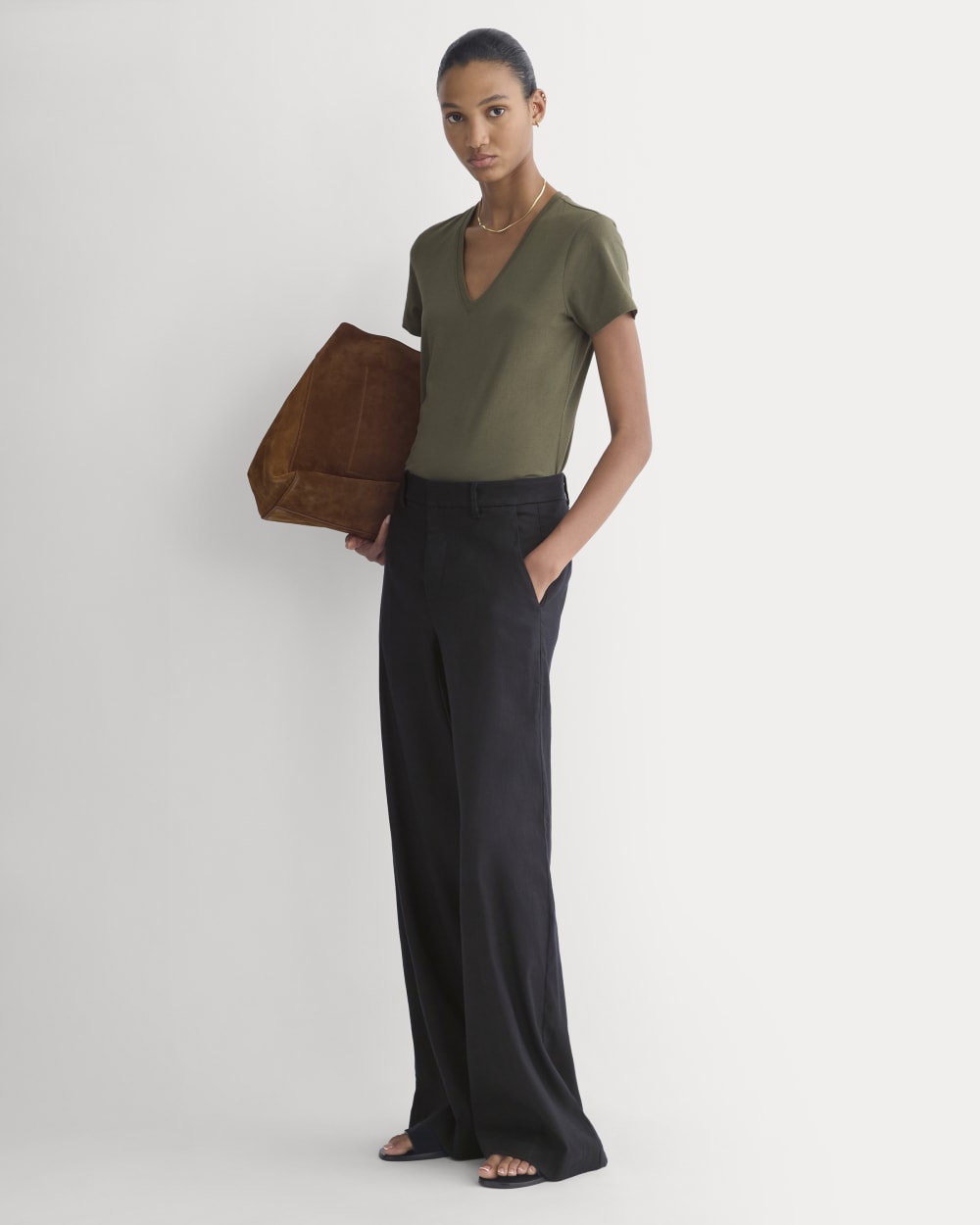 womens-organic-cotton-slim-v-neck-tee-olive-night