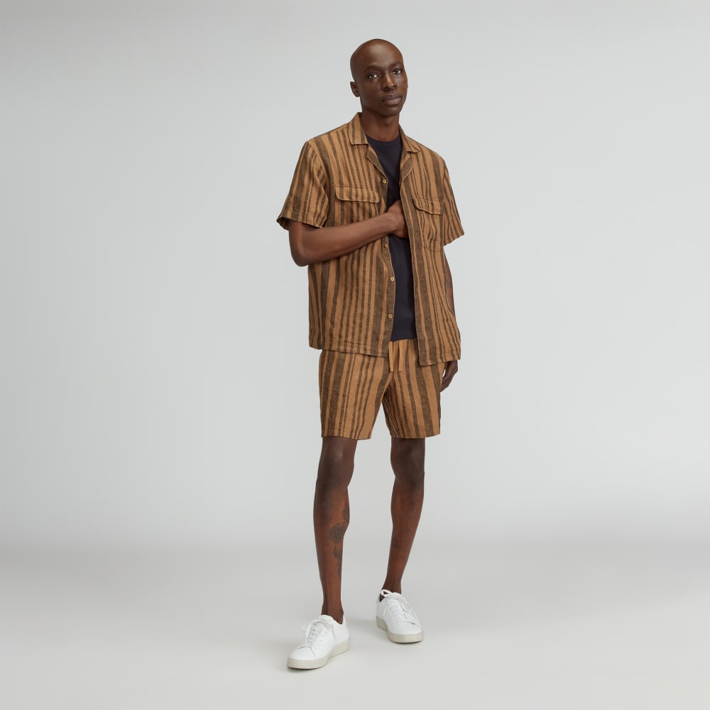 mens-linen-easy-short-toasted-coconut-black | primary