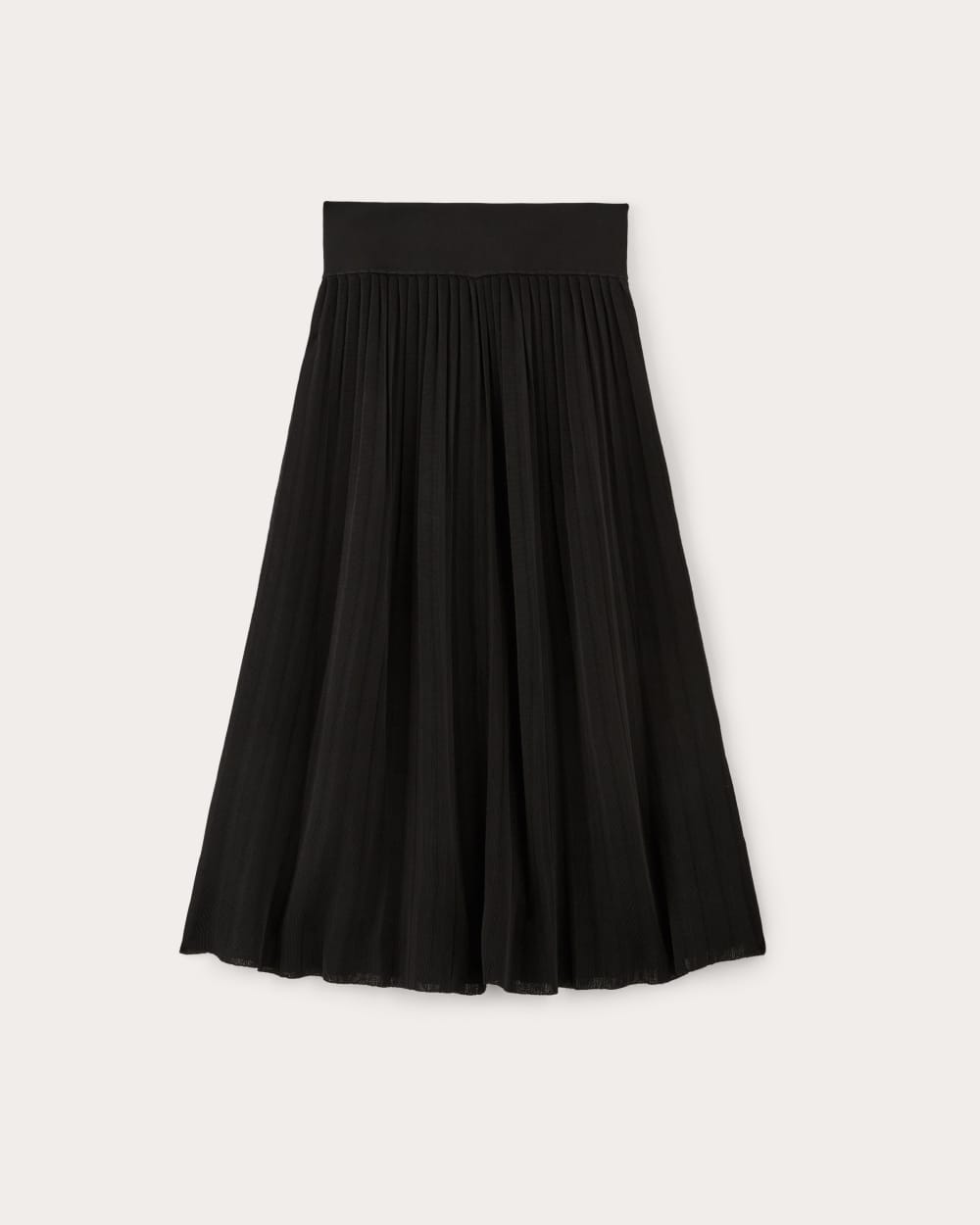 womens-viscose-knit-pleated-skirt-black | alt