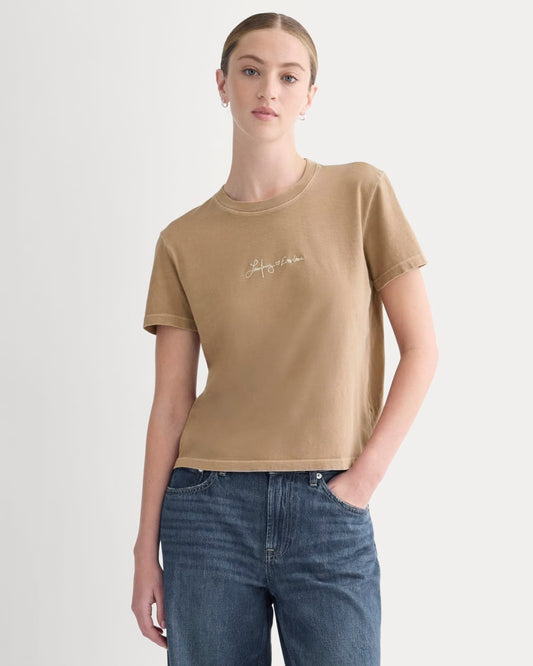 everlane-x-laufey-foundation-box-cut-tee-weathered-clay | primary
