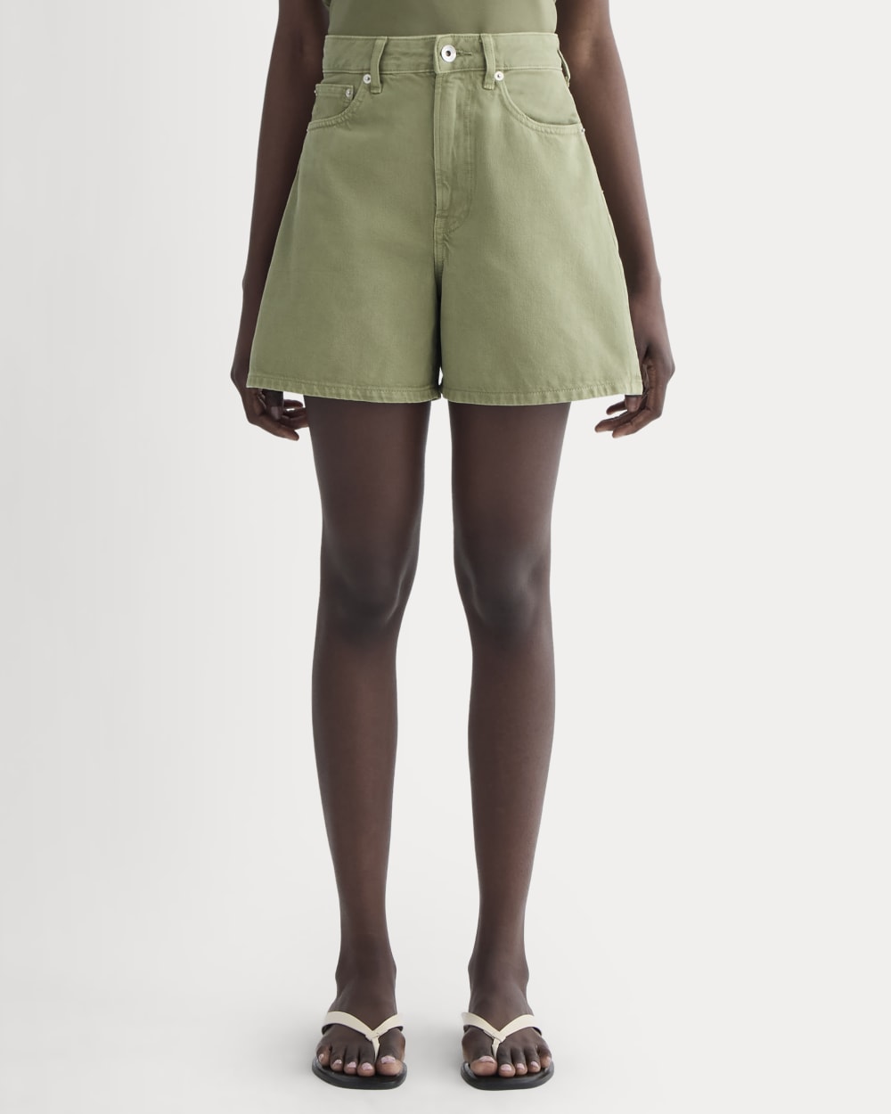 womens-a-line-denim-short-neutral-oil-green