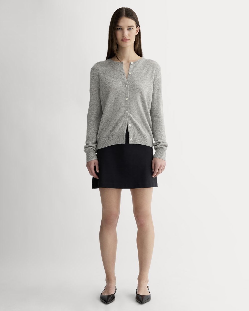 Drawer Cashmere Cardigan♡ Gray The Cotton Cashmere Cardigan
