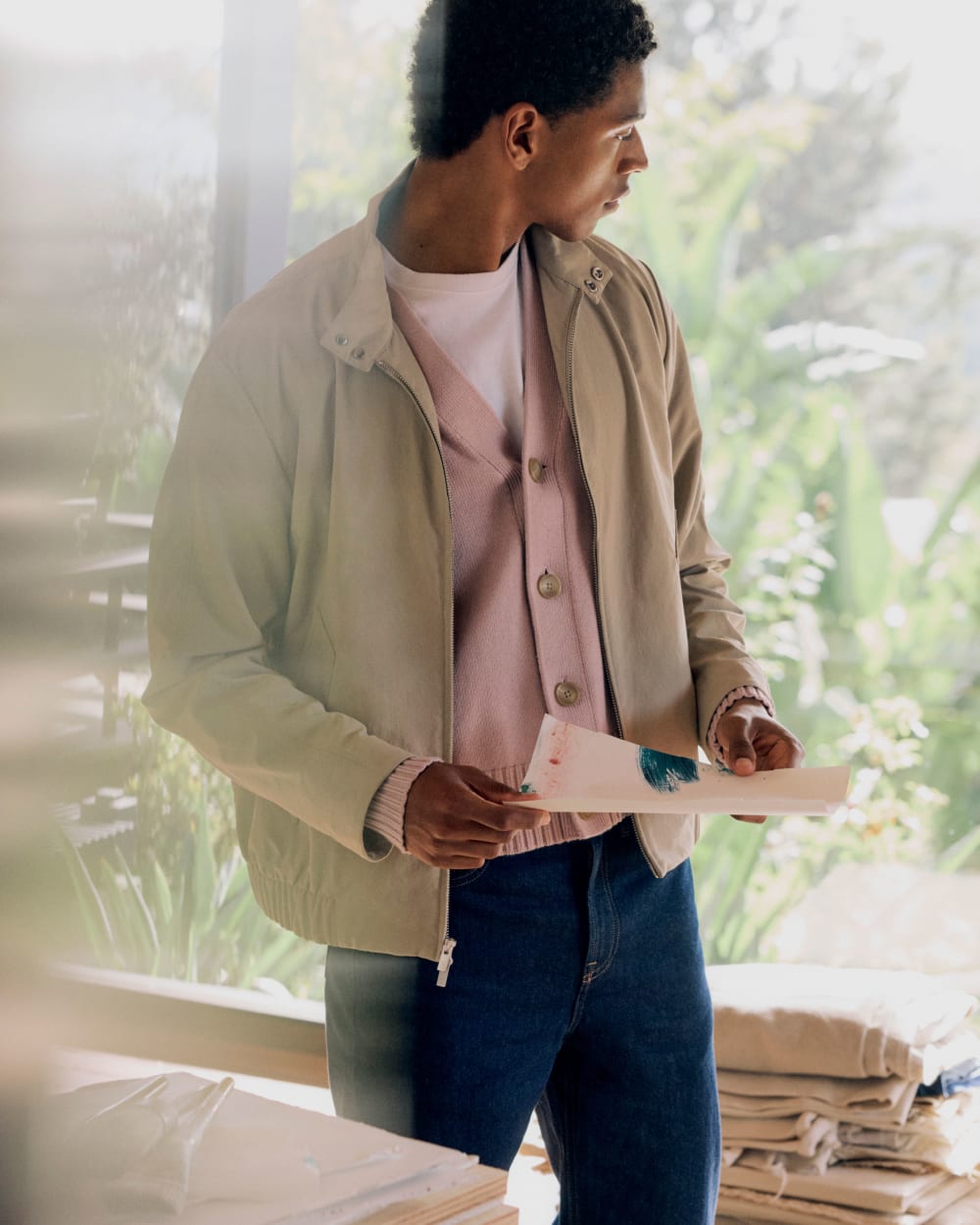Re:Cycled Nylon Harrington Jacket | Trench Coat Khaki – Everlane