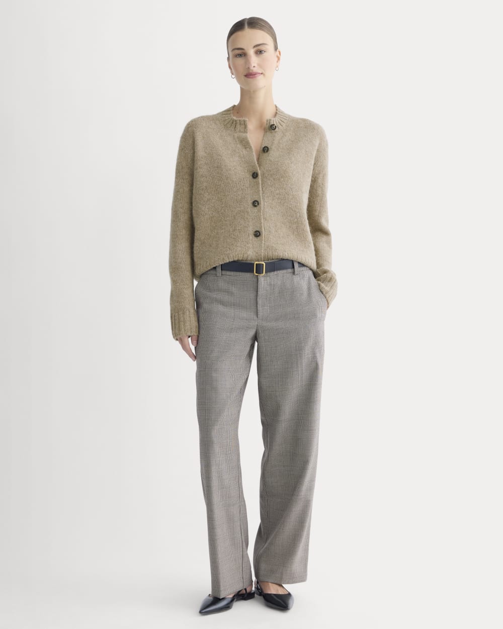 The Crew Cardigan in Alpaca | Dark Heathered Camel – Everlane