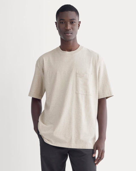 Oversized Classic Tee | Heathered Oatmeal – Everlane