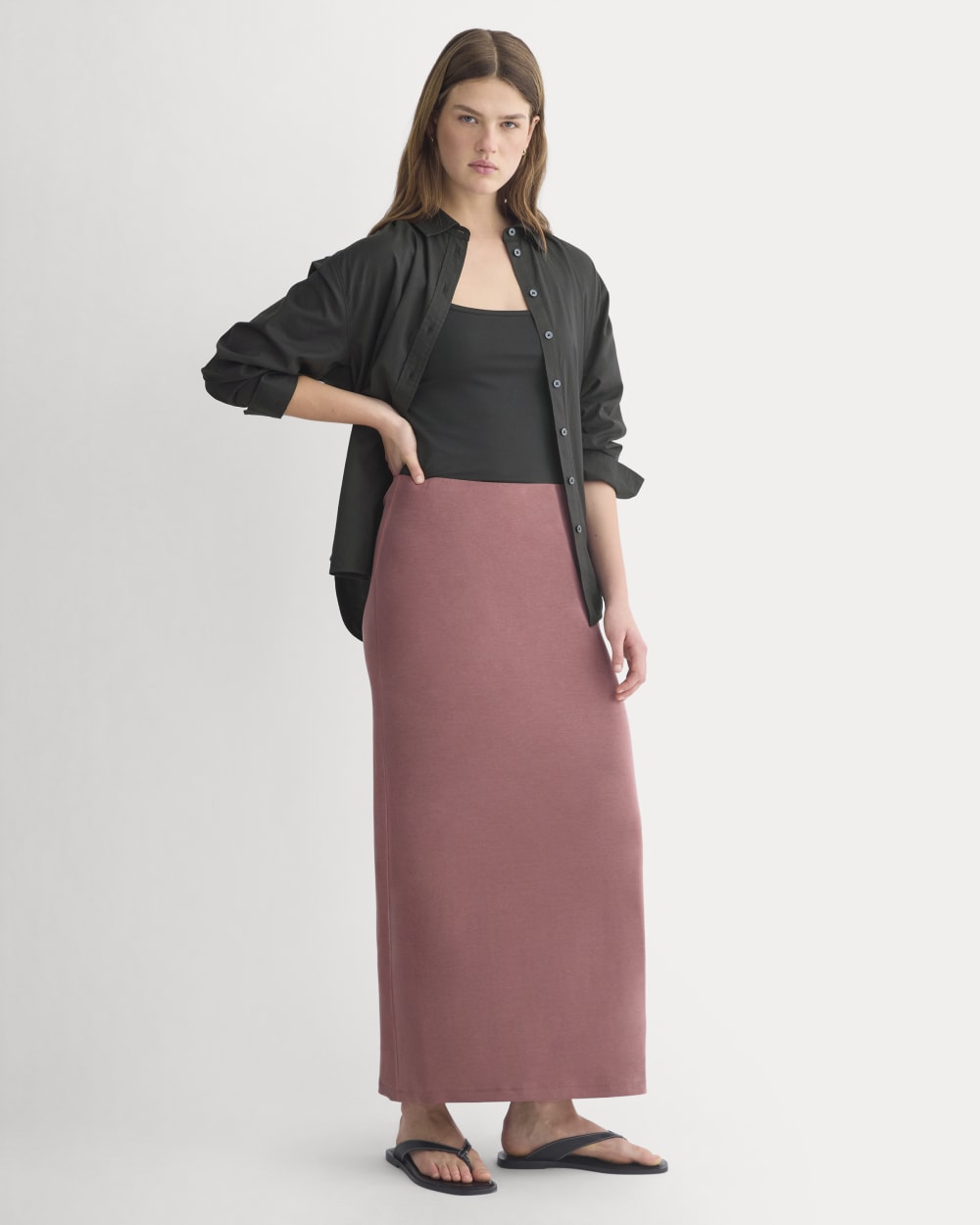womens-maxi-skirt-in-butterknit-henna-red | primary