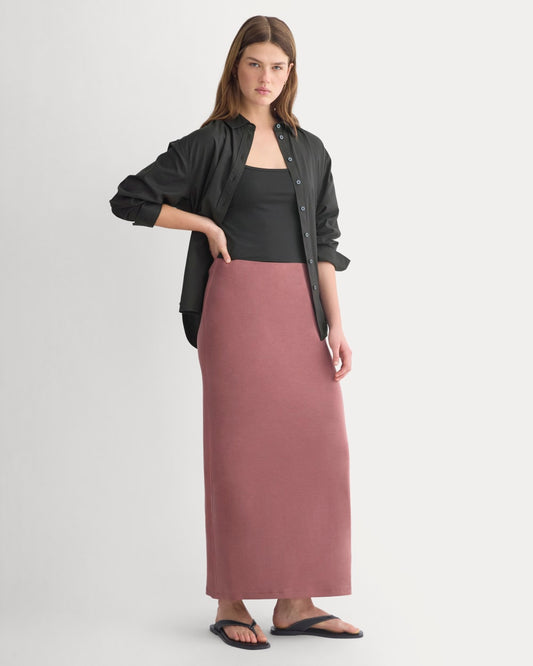 womens-maxi-skirt-in-butterknit-henna-red | primary