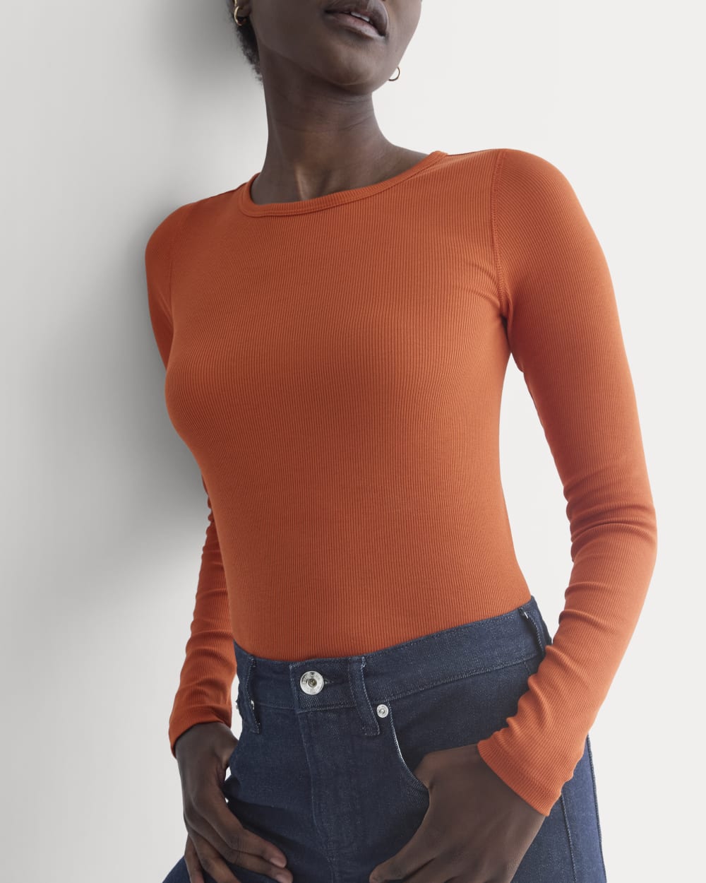 The Luxe Rib Long-Sleeve Crew